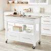 Ottawa Kitchen Cart; Stainless Steel & White YF