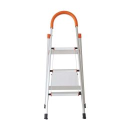Bosonshop 3 Step Aluminum Ladder Anti-Slip Stepladder with Rubber Hand Grip 330lbs Capacity Silver