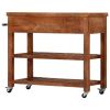 Kitchen Trolley 39.4"x18.9"x35" Solid Wood Acacia