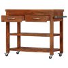 Kitchen Trolley 39.4"x18.9"x35" Solid Wood Acacia