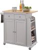 Tullarick Kitchen Cart; Natural & Gray YF