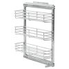 3-Tier Pull-out Kitchen Wire Basket Silver 18.5"x5.9"x22"