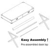 Industrial Wooden Computer Desk with 2 Drawers Sturdy Office Desk, Simple Study Makeup Vanity Table Modern Furniture for Home Office Learning Desk