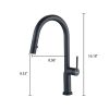 Spring Kitchen Sink Faucet Pull Down Sprayer Matte Black