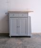 Tullarick Kitchen Cart; Natural & Gray YF