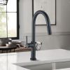 Spring Kitchen Sink Faucet Pull Down Sprayer Matte Black
