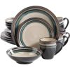 Gibson Elite Lewisville 16 Piece Dinnerware Set, Teal