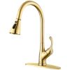 APPASO Pull Down Kitchen Faucet with Sprayer Stainless Steel - Single Handle Commercial High Arc Pull Out Spray Head Kitchen Sink Faucets with Deck Pl