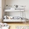 Heavy Duty Twin-Over-Full Metal Bunk Bed, Easy Assembly with Enhanced Upper-Level Guardrail