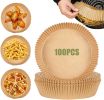 Air Fryer Disposable Paper Liner, Non Stick Disposable Air Fryer Parchment Paper, Oil-Proof, Water-Proof Air Fryer Baking Paper For Baking Steaming Ro
