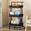 3-Tier Home Kitchen Storage Utility cart Metal&ABS