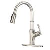 APPASO Gold Kitchen Faucet with Pull Down Sprayer - Brushed Gold Single Handle 1 Hole High Arc Copper Pull Out Kitchen Sink Faucets;  Champagne Copper