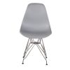 Set of 4 Modern Style Dining Chair, Shell Lounge Plastic Chair for Kitchen, Dining, Bedroom, Living Room Mid-Century Modern Side Chairs with Wooden Wa