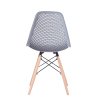 Set of 4 Modern Style Dining Chair, Shell Lounge Plastic Chair for Kitchen, Dining, Bedroom, Living Room Mid-Century Modern Side Chairs with Wooden Wa