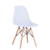 Set of 4 Modern Style Dining Chair, Shell Lounge Plastic Chair for Kitchen, Dining, Bedroom, Living Room Mid-Century Modern Side Chairs with Wooden Wa