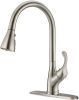 APPASO Pull Down Kitchen Faucet with Sprayer Stainless Steel - Single Handle Commercial High Arc Pull Out Spray Head Kitchen Sink Faucets with Deck Pl
