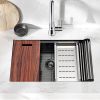 Factory Directly 30 inch or 32 inch  Multi-functional OEM Handmade SUS 304 Stainless Steel Undermount Kitchen Sink Workstation