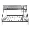 Heavy Duty Twin-Over-Full Metal Bunk Bed, Easy Assembly with Enhanced Upper-Level Guardrail