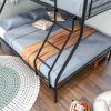 Heavy Duty Twin-Over-Full Metal Bunk Bed, Easy Assembly with Enhanced Upper-Level Guardrail