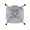 Set of 4 Modern Style Dining Chair, Shell Lounge Plastic Chair for Kitchen, Dining, Bedroom, Living Room Mid-Century Modern Side Chairs with Wooden Wa