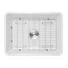 Lordear Framhouse Kitchen Sink White Fireclay Apron Front Sink