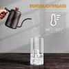 Medium French Press Coffee Maker 21oz/12 oz, Small Stainless Steel French Press 600 ml/350 ml, 100% BPA Free French Press Glass with Spoon and Brush