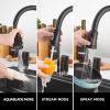 Aquacubic Pull-Out Kitchen Faucet Sprayer Head Replacement;  3 Function Kitchen Tap Hose Spray Spout; Pull Down Kitchen Sink Spray Nozzle