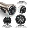 Aquacubic Pull-Out Kitchen Faucet Sprayer Head Replacement;  3 Function Kitchen Tap Hose Spray Spout; Pull Down Kitchen Sink Spray Nozzle