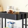 3-Tier Home Kitchen Storage Utility cart Metal&ABS