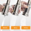 APPASO Gold Kitchen Faucet with Pull Down Sprayer - Brushed Gold Single Handle 1 Hole High Arc Copper Pull Out Kitchen Sink Faucets;  Champagne Copper