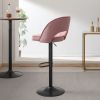 Modern Bar Stool, 25.98" Counter Height Suede Bar Stool, Counter Height Stool for Home Kitchen and Bar, Comfort Bar Stool Dining Chair