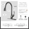 APPASO Pull Down Kitchen Faucet with Sprayer Stainless Steel - Single Handle Commercial High Arc Pull Out Spray Head Kitchen Sink Faucets with Deck Pl