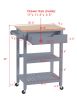 Rolling Kitchen Cart Microwave Storage Island with Wheels White for Dining Rooms Kitchens and Living Rooms