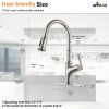 APPASO Gold Kitchen Faucet with Pull Down Sprayer - Brushed Gold Single Handle 1 Hole High Arc Copper Pull Out Kitchen Sink Faucets;  Champagne Copper