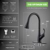 APPASO Pull Down Kitchen Faucet with Sprayer Stainless Steel - Single Handle Commercial High Arc Pull Out Spray Head Kitchen Sink Faucets with Deck Pl