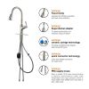 APPASO Gold Kitchen Faucet with Pull Down Sprayer - Brushed Gold Single Handle 1 Hole High Arc Copper Pull Out Kitchen Sink Faucets;  Champagne Copper
