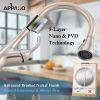 APPASO Pull Down Kitchen Faucet with Sprayer Stainless Steel - Single Handle Commercial High Arc Pull Out Spray Head Kitchen Sink Faucets with Deck Pl