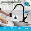 APPASO Pull Down Kitchen Faucet with Sprayer Stainless Steel - Single Handle Commercial High Arc Pull Out Spray Head Kitchen Sink Faucets with Deck Pl