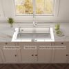 Aqucubic Gunmetal black handmade 16 Gauge 304 Stainless Steel Top Mount Single Bowl Kitchen Sink with ledge