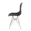 Set of 4 Modern Style Dining Chair, Shell Lounge Plastic Chair for Kitchen, Dining, Bedroom, Living Room Mid-Century Modern Side Chairs with Wooden Wa