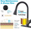APPASO Pull Down Kitchen Faucet with Sprayer Stainless Steel - Single Handle Commercial High Arc Pull Out Spray Head Kitchen Sink Faucets with Deck Pl