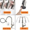 APPASO Gold Kitchen Faucet with Pull Down Sprayer - Brushed Gold Single Handle 1 Hole High Arc Copper Pull Out Kitchen Sink Faucets;  Champagne Copper