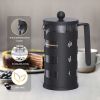 Mini French Press for 12/34oz Small French Press Coffee Maker with 4 Level Filtration System Borosilicate Glass Durable Stainless Steel Thickened Heat