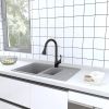 APPASO Pull Down Kitchen Faucet with Sprayer Stainless Steel - Single Handle Commercial High Arc Pull Out Spray Head Kitchen Sink Faucets with Deck Pl