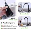 APPASO Pull Down Kitchen Faucet with Sprayer Stainless Steel - Single Handle Commercial High Arc Pull Out Spray Head Kitchen Sink Faucets with Deck Pl
